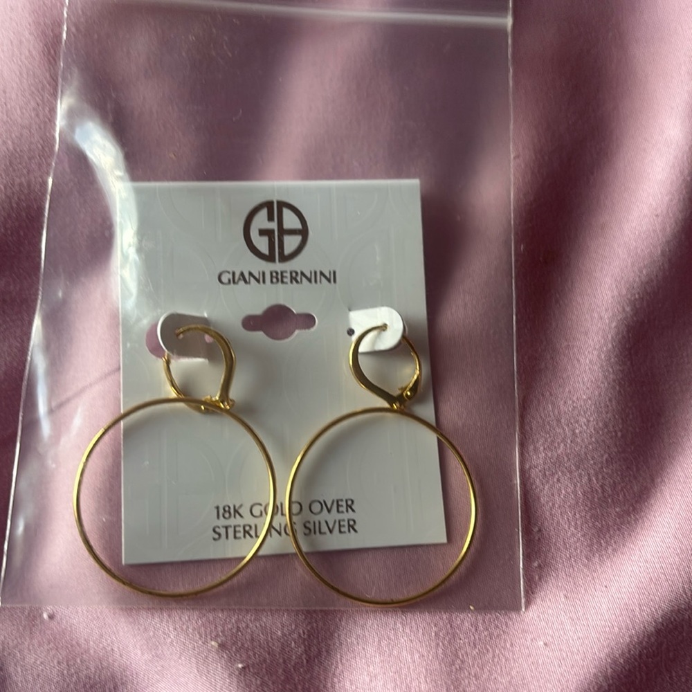 18K Gold Over Sterling Silver Earrings